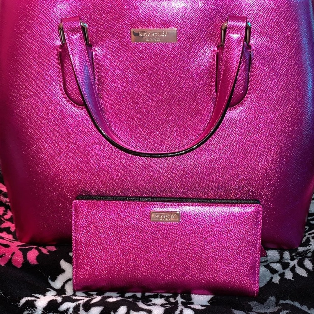Kate Spade Evangelie Satchel-Wallet set: Baja Rose